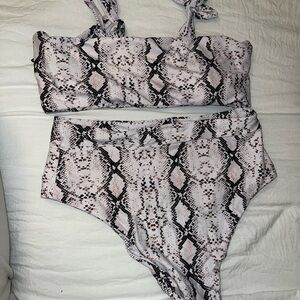Snake Print Bikini Set